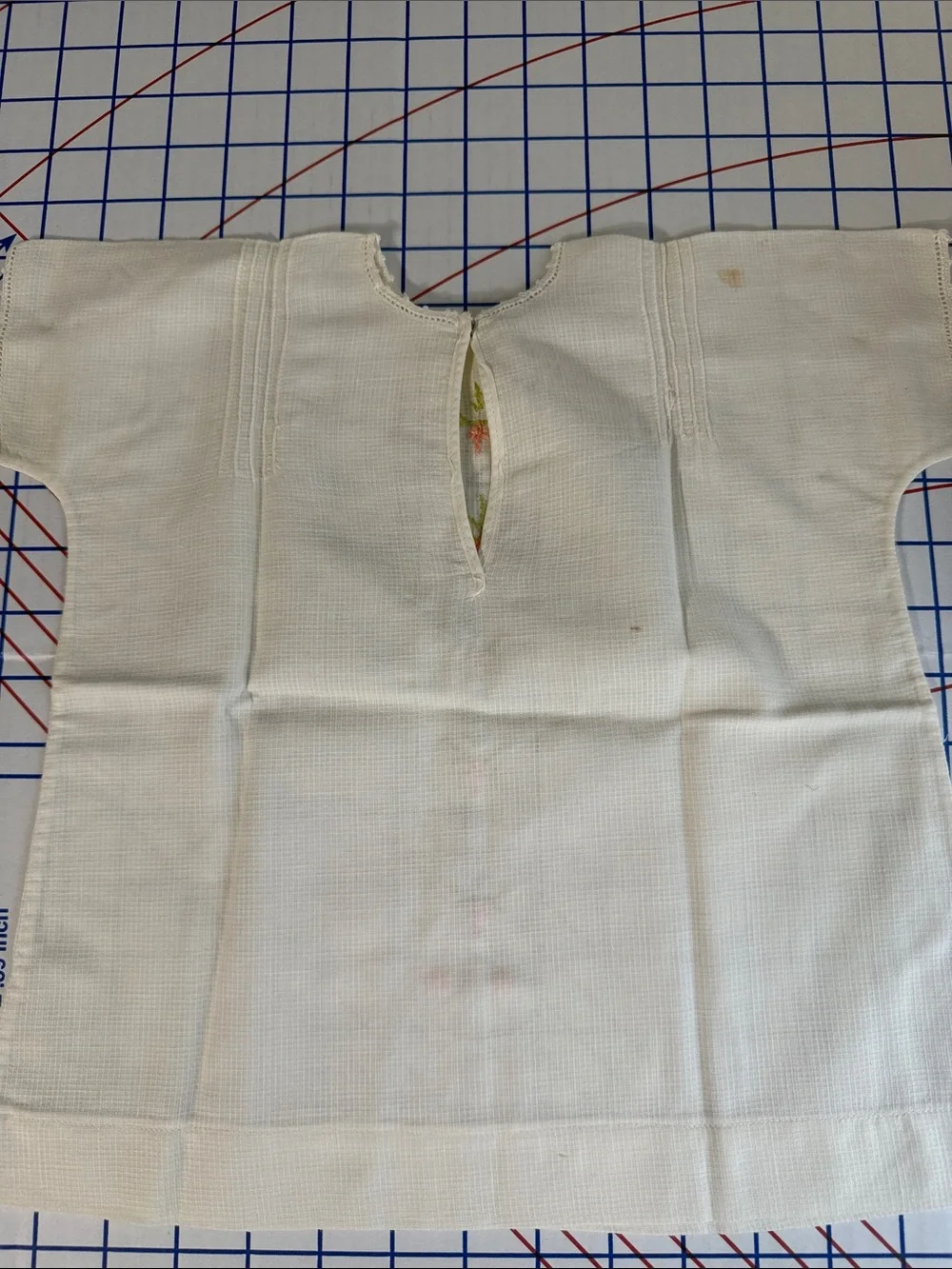 Antique c1920s Handmade Baby Shirt Hand Embroidery Pintucks Heirloom Sewing